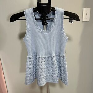 NWT Design365 Light Blue Sleeveless Women's Top